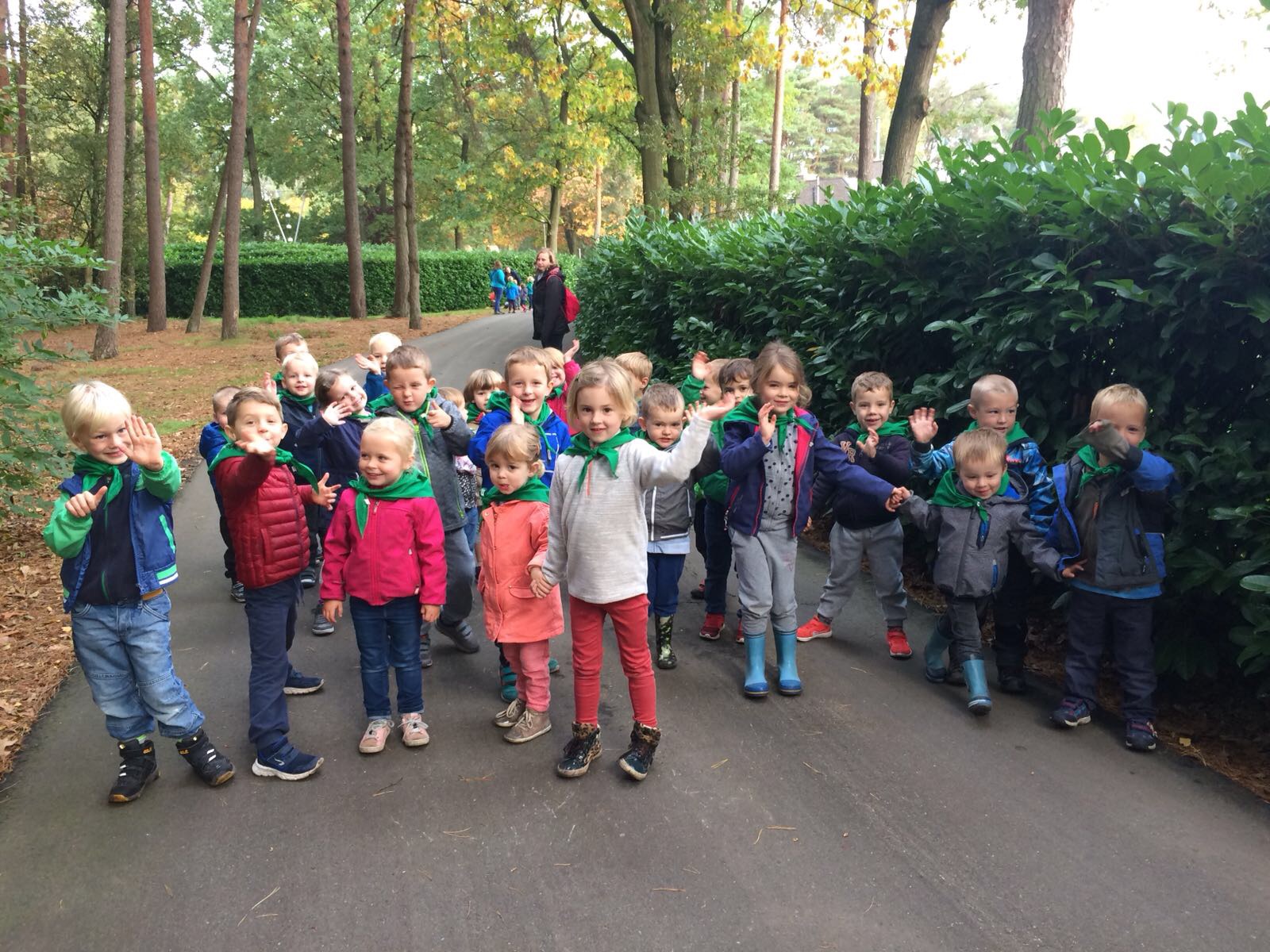 Herfstwandeling naar Zilvermeer kleuters Stotert